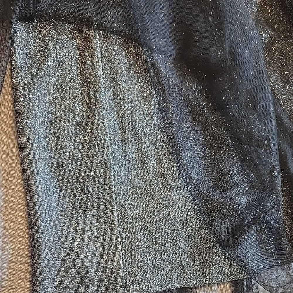 She + Sky Black Sparkle Midi Skirt - Picture 7 of 8